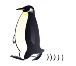 Emperor Penguin the humorous sticker #9384177