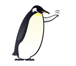 Emperor Penguin the humorous sticker #9384178
