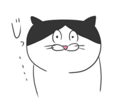 A gray cat and a bicolor cat. sticker #9384933