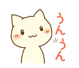 White cat(work & daily) sticker #9385308