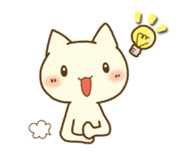 White cat(work & daily) sticker #9385310