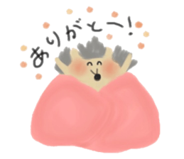The hedgehog which is wrapped sticker #9386349