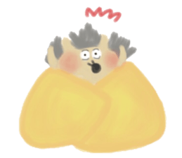 The hedgehog which is wrapped sticker #9386356