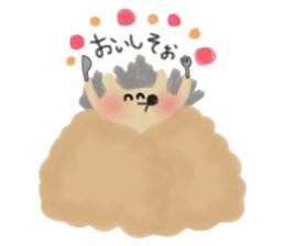 The hedgehog which is wrapped sticker #9386371