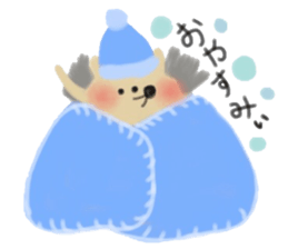 The hedgehog which is wrapped sticker #9386374