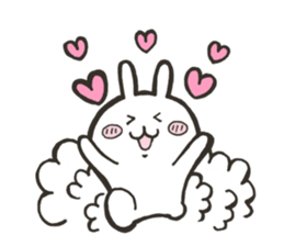 Rabbit to confess love to sticker #9387470