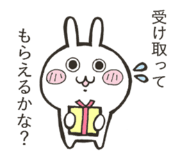Rabbit to confess love to sticker #9387475