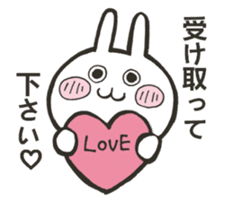 Rabbit to confess love to sticker #9387484