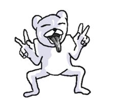 Uzasugiru bear. sticker #9388223