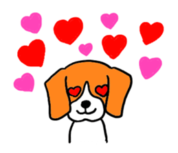 Cute beagle, Hana 2 sticker #9388407