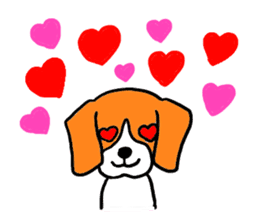 Cute beagle, Hana 2 sticker #9388407
