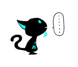 Shadow cat light up! sticker #9389046
