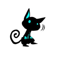 Shadow cat light up! sticker #9389047