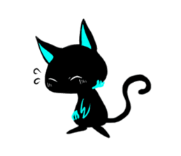 Shadow cat light up! sticker #9389060