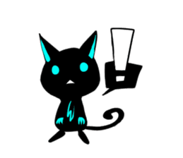 Shadow cat light up! sticker #9389063