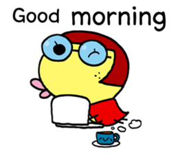 Cute Duck happy sticker #9390017