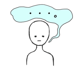 Gloomy White Person sticker #9390570