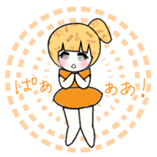 idol otaku-chan 3 -orange- sticker #9391160