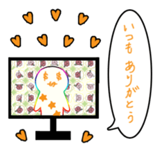 idol otaku-chan 3 -orange- sticker #9391170