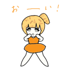 idol otaku-chan 3 -orange- sticker #9391178
