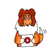 Sheltie George sticker #9391354