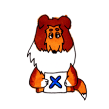 Sheltie George sticker #9391355