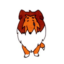 Sheltie George sticker #9391363