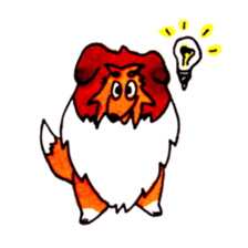 Sheltie George sticker #9391364