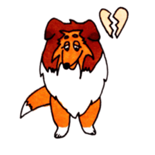 Sheltie George sticker #9391367