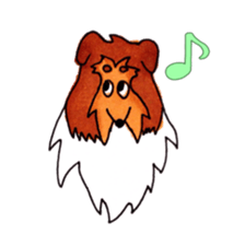 Sheltie George sticker #9391381