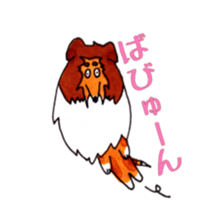 Sheltie George sticker #9391383