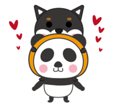 Panda&Shiba sticker #9392290
