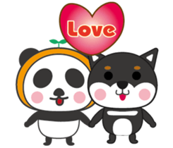 Panda&Shiba sticker #9392291