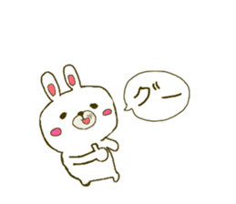 Rabbit:U-sa U-sa & Cat Friend:Mew-Mew sticker #9392305