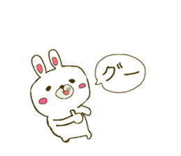 Rabbit:U-sa U-sa & Cat Friend:Mew-Mew sticker #9392305