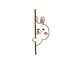 Rabbit:U-sa U-sa & Cat Friend:Mew-Mew sticker #9392308