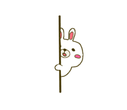 Rabbit:U-sa U-sa & Cat Friend:Mew-Mew sticker #9392308