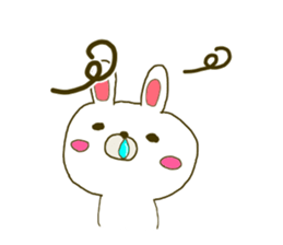 Rabbit:U-sa U-sa & Cat Friend:Mew-Mew sticker #9392311