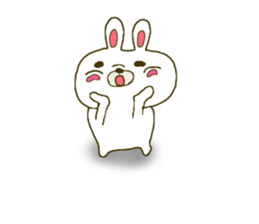Rabbit:U-sa U-sa & Cat Friend:Mew-Mew sticker #9392312