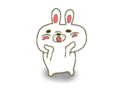 Rabbit:U-sa U-sa & Cat Friend:Mew-Mew sticker #9392312