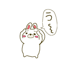 Rabbit:U-sa U-sa & Cat Friend:Mew-Mew sticker #9392314