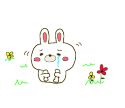 Rabbit:U-sa U-sa & Cat Friend:Mew-Mew sticker #9392315