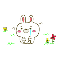 Rabbit:U-sa U-sa & Cat Friend:Mew-Mew sticker #9392315