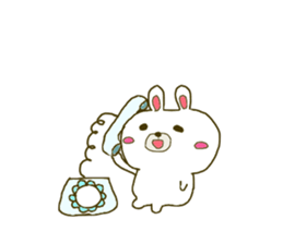 Rabbit:U-sa U-sa & Cat Friend:Mew-Mew sticker #9392320