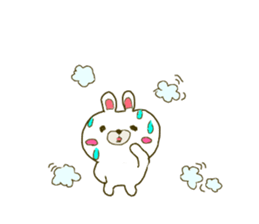Rabbit:U-sa U-sa & Cat Friend:Mew-Mew sticker #9392323