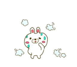 Rabbit:U-sa U-sa & Cat Friend:Mew-Mew sticker #9392323