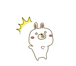 Rabbit:U-sa U-sa & Cat Friend:Mew-Mew sticker #9392329