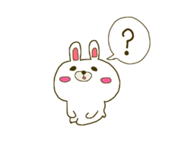 Rabbit:U-sa U-sa & Cat Friend:Mew-Mew sticker #9392334