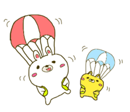 Rabbit:U-sa U-sa & Cat Friend:Mew-Mew sticker #9392341