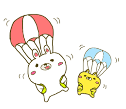 Rabbit:U-sa U-sa & Cat Friend:Mew-Mew sticker #9392341